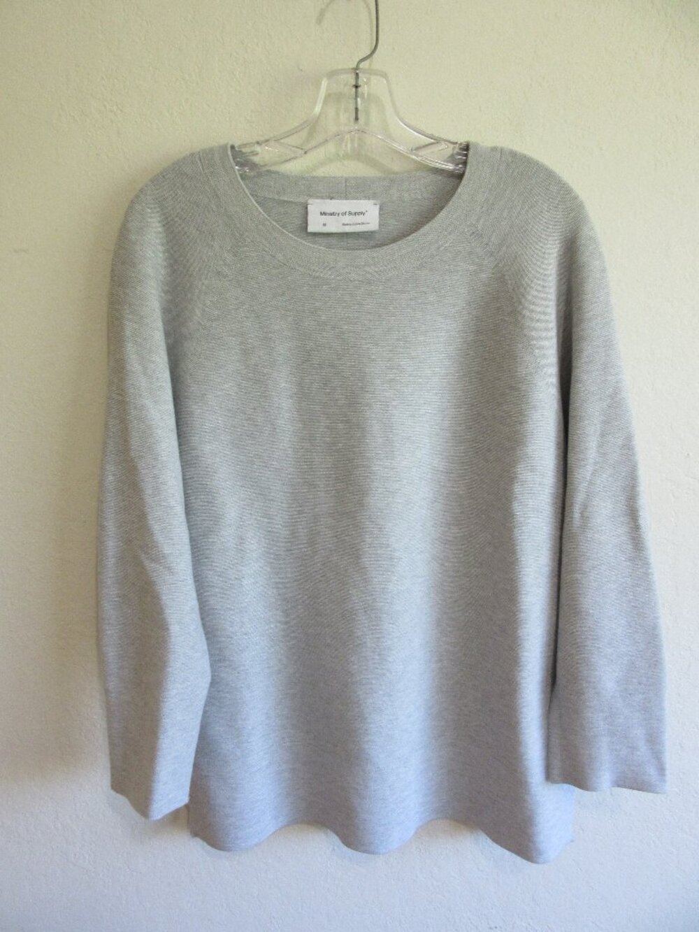 MINISTRY OF SUPPLY Gray Knit M Long Sleeve Tunic